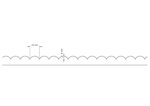 Panel Ribbed Medium 19mm