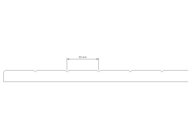 V Groove with 50mm spacings