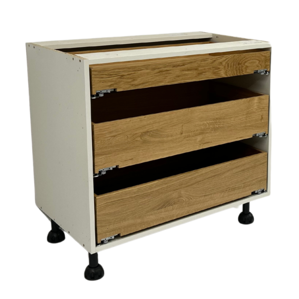 base cabinet with 3 drawers